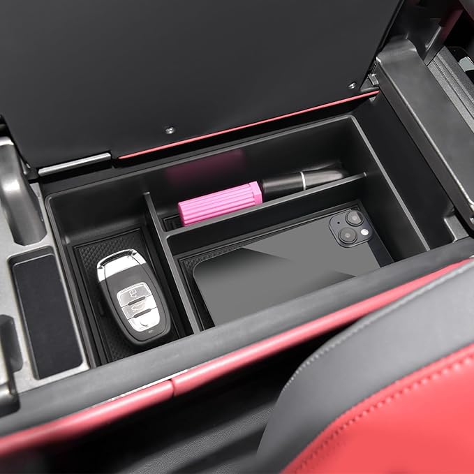 2022 2023 2024 2025 2026 NX 250/350/350h/450h+ Center Console Organizer for Lexus NX, Durable ABS Plastic&Anti-slip Rubber Console Armrest Tray Insert 2026 2025 NX250/350/350h/450h+ Accessories