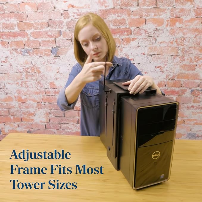UPLIFTDESK Under Desk PC Mount ??Adjustable CPU Holder with 16" Slide-Out Track & 360° Swivel, 50 lb Capacity PC Holder, Fits Most Desktop Towers and Standing Desks