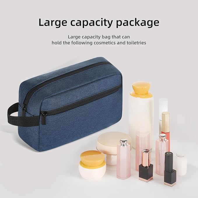 Icramsy Travel Toiletry bag Toiletry bag for women men Hanging Cosmetic bag Travel accessories for Women Men (Navy blue)