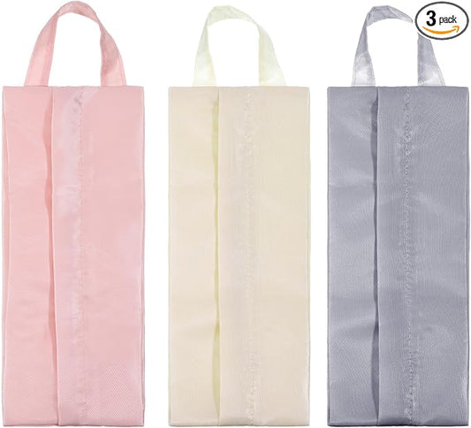 3 PCS Travel Socks Organizer Bag with Zip, Mini Compression Travel Underwear Organizer Bag, Portable Storage Packing Pouch for Luggage Ties Lingerie Panties Cosmetics Accessories