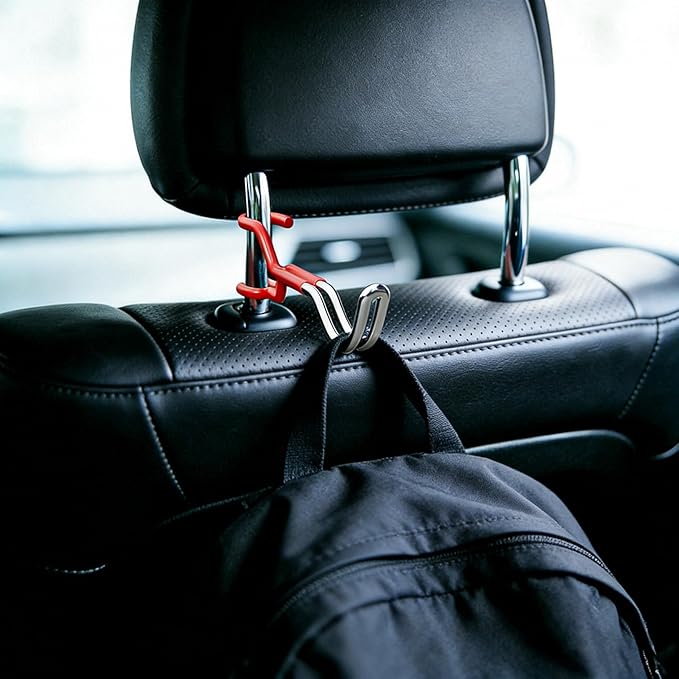 2-Pack Hard Hat Holder for Truck: Heavy Duty Bow Buddy - Universal Bow Carrier for SUV, Trucks Or Sedans, Headrest Hooks, Seat Back Organizer for Bags, Hard Hats & Archery Equipment