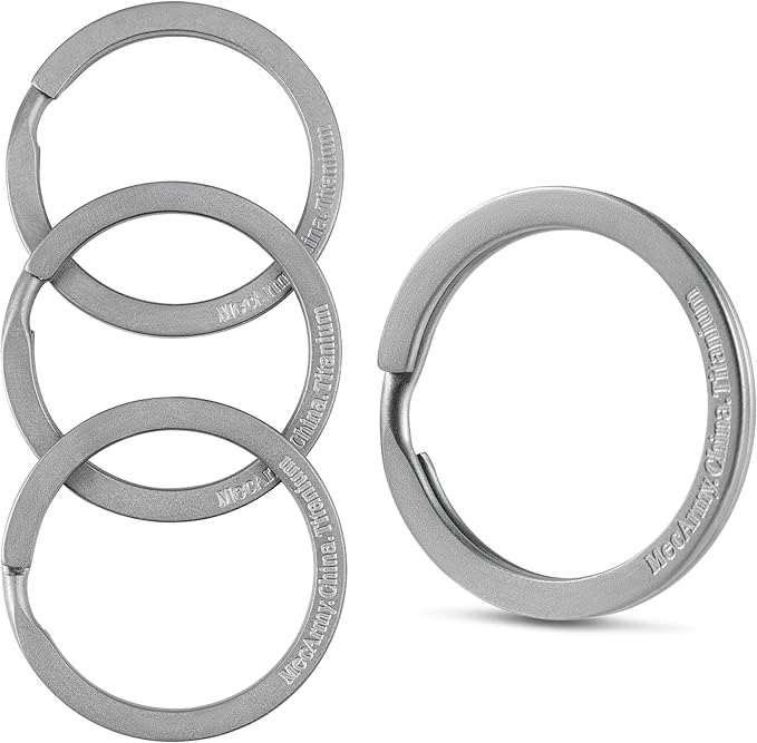 MecArmy Titanium 3pcs/4pcs/7pcs/18pcs Key Rings Keychain Large Small Split Rings