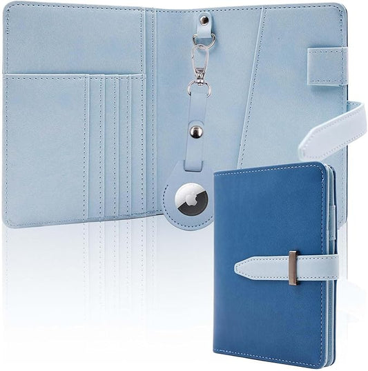 Passport wallets, Mulit-purpose RFID Blocking Passport Holder AirTag Wallet, Travel Wallet (Blue)