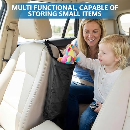 14 Inch Car Trash Bags Hanging for Back Seat, Detachable Washable Car Garbage Bag for Cars Travelling Outdoor Home Use