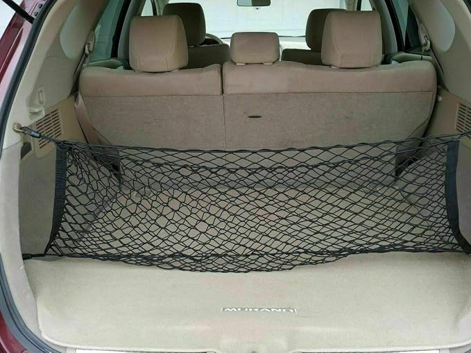 Trunk Organizer Cargo Net for Nissan Murano 2003-2014 – Envelope Style Cargo Net for SUV-Premium Mesh Elastic Car Trunk Organizer Vehicle Carrier Storage - Compatible with Murano