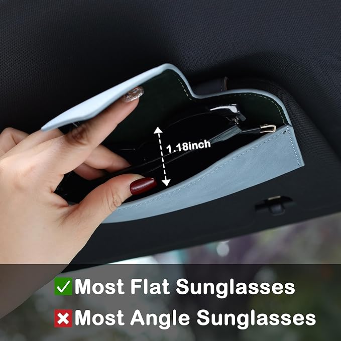 COOLYOUTH Sunglass Holder for Car Visor Car Sunglass Holder Glasses Holder with Clip Car Accessories for Women Men