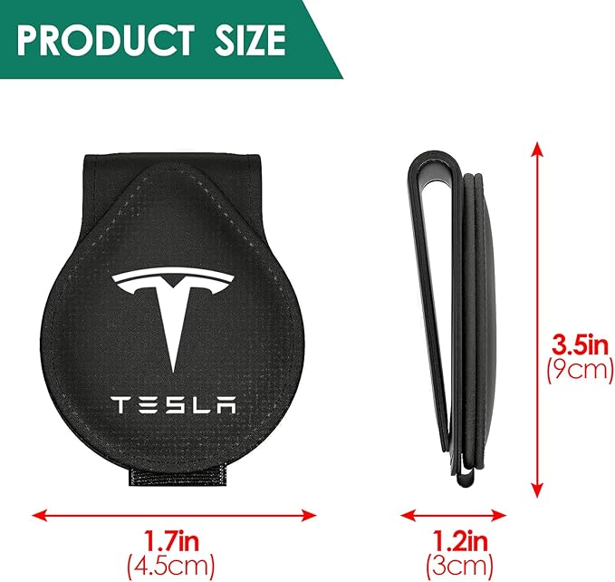 2 Pack Sunglasses Holder Compatible with Tesla Model 3 Y X S Semi Cybertruck Leather Magnetic Glasses Mount Holder Eyeglasses Sunglasses Clip Visor Sunglass Holder Accessories (Black)