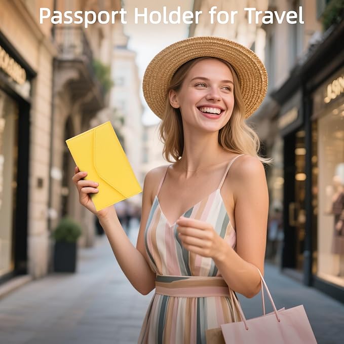 ZOPPEN Mulit-purpose Rfid Blocking Passport Holder Travel Wallet (Ver.4) Passport and Vaccine Card Holder ComboTri-fold Document Organizer Travel Essentials
