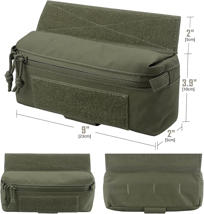 WYNEX Tactical Dump Drop Pouch, Dangler Pouch Utility Tool Pack Sub Abdominal Carrying Bag EDC Pocket Organizer Accessories for Plate Carrier Chest Rig