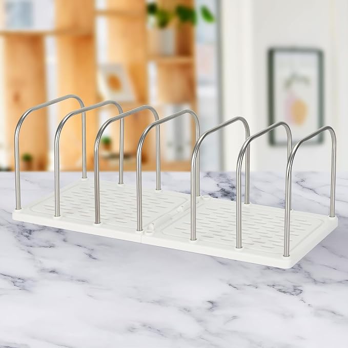 LETURE Mail File Holder, Detachable Desktop Organizer for Letter Bill Notebook Book Mail File Pad, Adjustable Desk Divider Sorter for Office Home School Dormitory (White)
