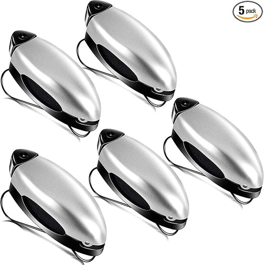 Frienda 5 Pcs Auto Car Vehicle Sun Visor Clip Holder Sunglasses Holder for Eyeglasses Mount Ticket Card Clip for Car Accessories (Silver)