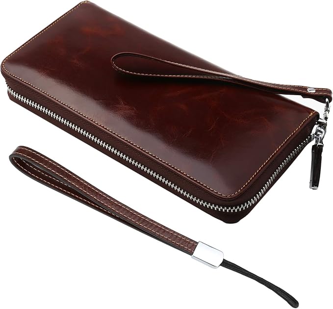 Lavemi Small Compact Women Wallet RFID Blocking Genuine Leather Bifold Purse with ID Windows