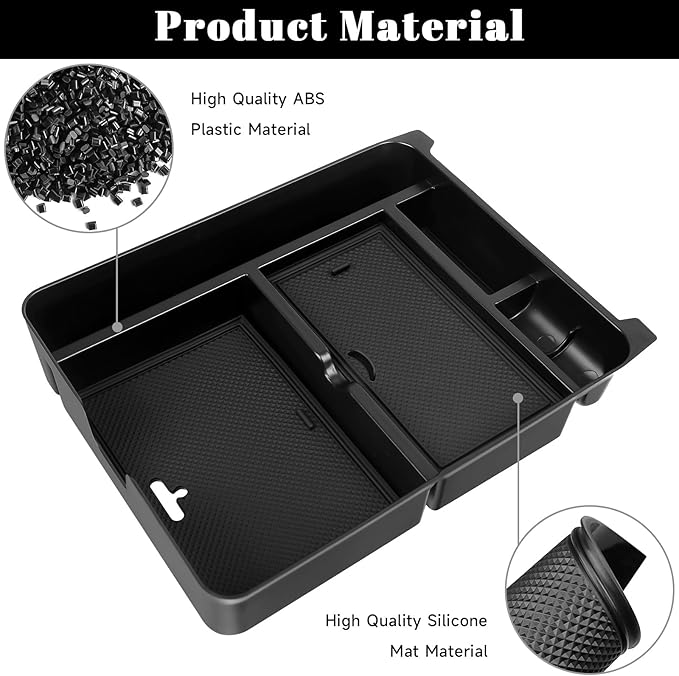 2PCS Center Console Organizer Compatible with Honda 2023-2025 2026 Pilot & 2024-2026 Passport & 2024 2025 Ridgeline Accessories Hidden Box Organizer