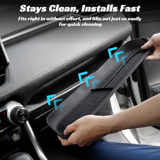 CARFIB Passenger Storage Organizer Mat Fit for Toyota RAV4 2025 2024 2023 2022 2021 2020 2019 Glove Box Organizer Tray Interior Insert Accessories