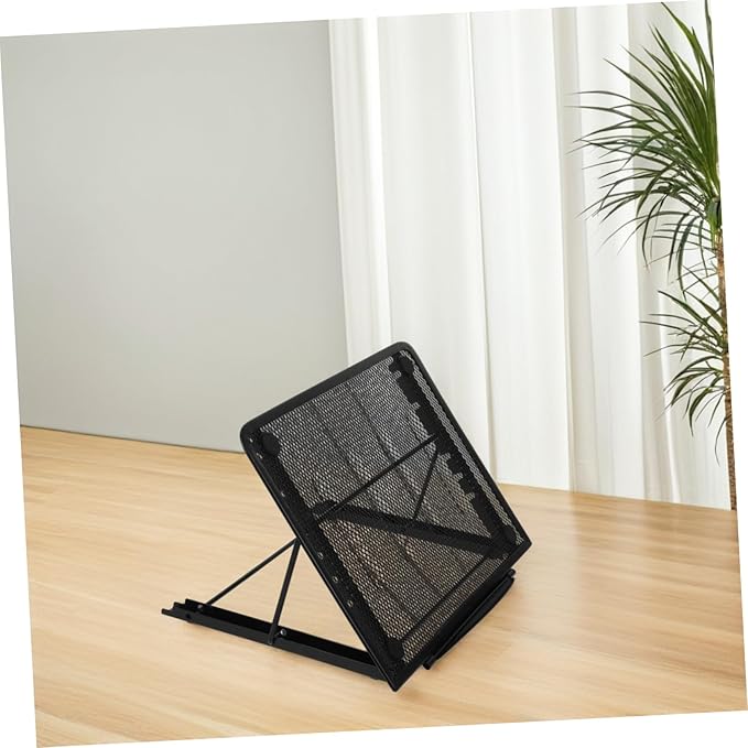 Portable Laptop Tablet Holder Folding Copy Stand Angles Cooling Design for Ergonomic Comfort
