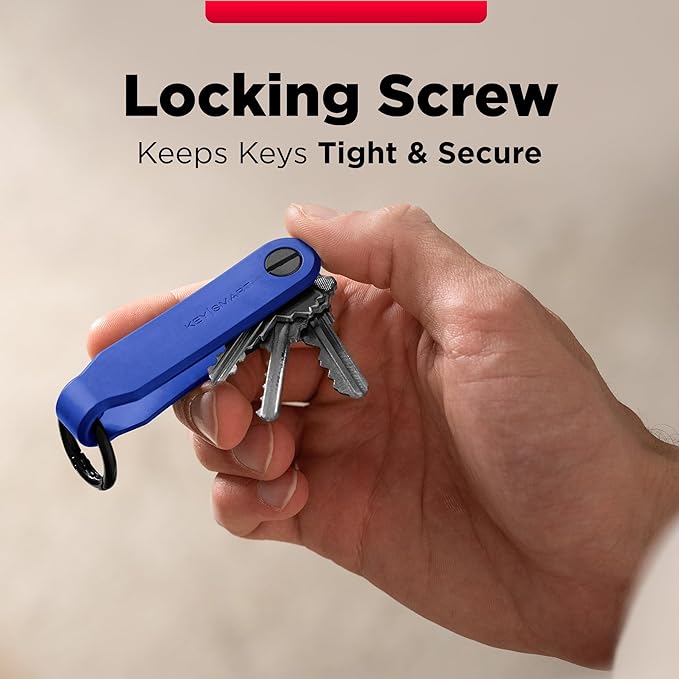 KeySmart Loop - Keychain Key Holder, FKM Silicone Compact Key Organizer for Key Chain, Clutter-Free Compact EDC Key Chains
