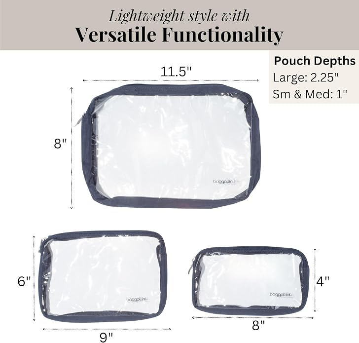 Baggallini Clear Travel Pouches