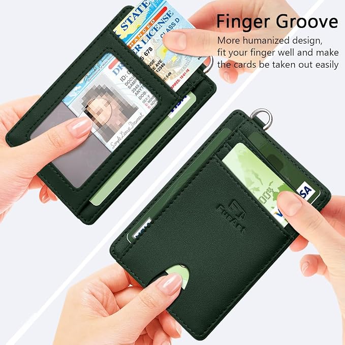 FurArt Slim Minimalist Wallet, Front Pocket Wallets, RFID Blocking, Credit Card Holder for Men
