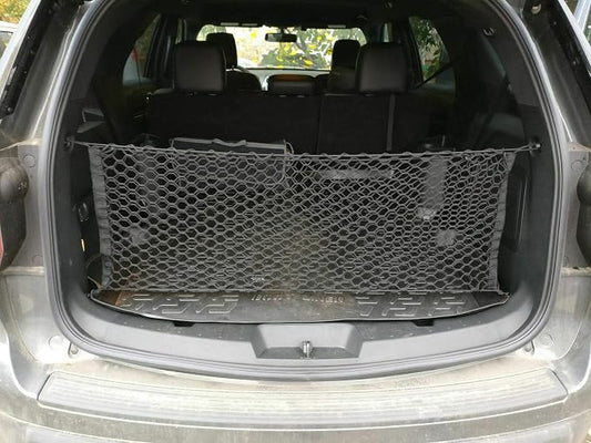 Rear Trunk Organizer Cargo Net for Ford Explorer 2011-2019 – Envelope Style Cargo Net for SUV - Premium Mesh Car Trunk Organizer Vehicle Carrier Storage - Compatible with Explorer