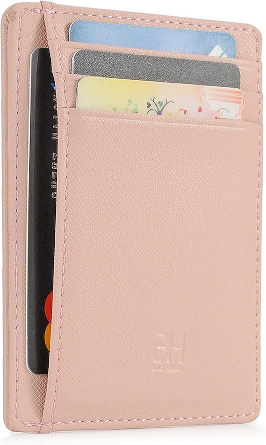 GH GOLD HORSE Slim RFID Blocking Card Holder Minimalist Leather Front Pocket Wallet for Women | Slim