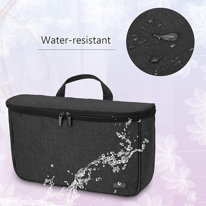 Teamoy Travel Storage Bag Compatible with Dyson Airwrap Styler, Portable Travel Organizer for Airwrap Styler and Accessories, Top-Opened, Black
