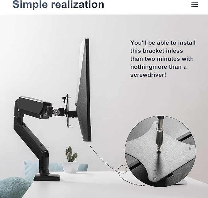 Monitor Arm/Mount VESA Bracket Adapter Compatible with HP All-in-One PC (ProOne 400 G6) 100 * 100mm 75 * 75mm black