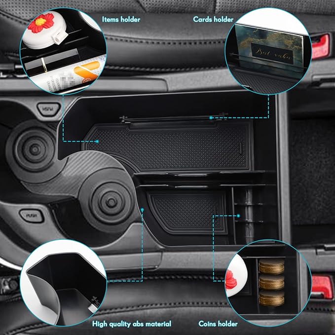 MARCHFA Center Console Organizer Tray Compatible for 2023 2024 2025 2026 Kia NIRO Accessories Console Insert Secondary Storage Box