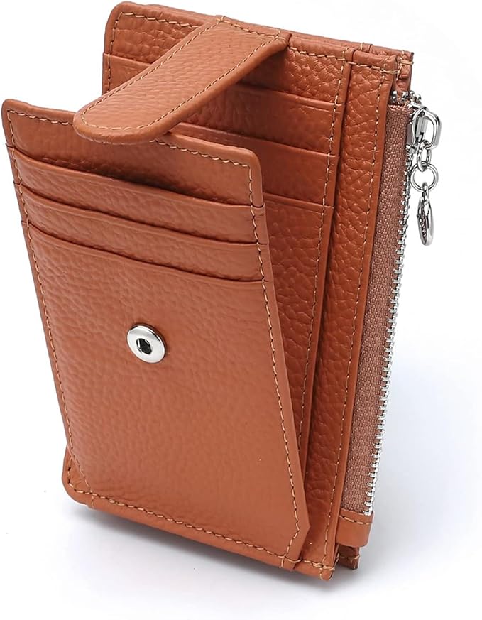 Slim Wallet for Women Genuine Leather Card Holder Thin Womens RFID Blocking Small Wallets