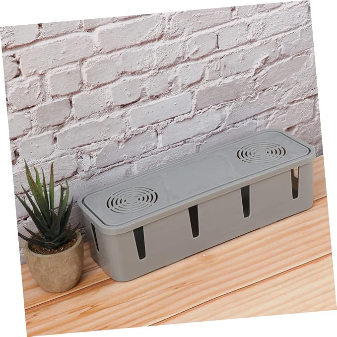 Plug Socket Safety Box Cable Management Organizer Cord Storage Box for Home Office 10.51X3.66X2.75 Inch