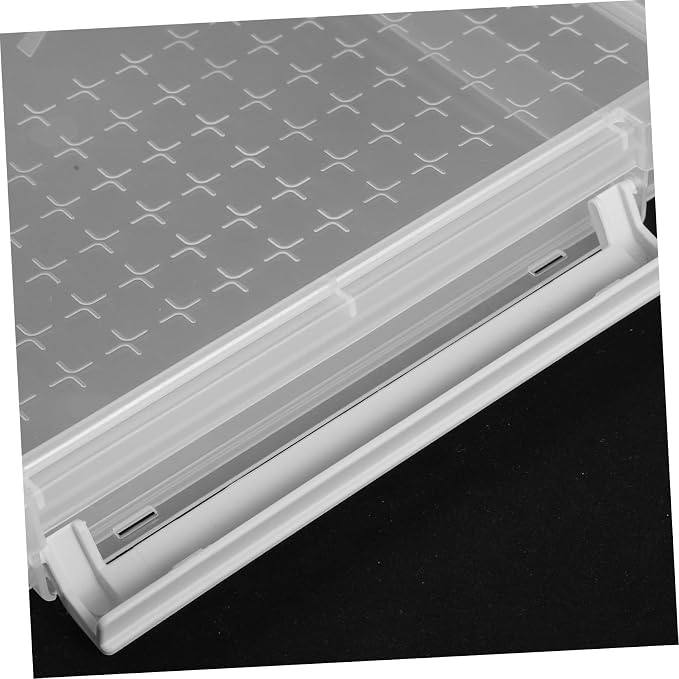 SHOWERORO Transparent File Box with Snap-tight Lid Stackable Desktop Document Organizer for Files Magazines Notebooks Moisture-resistant Storage Container for Office and Home Use