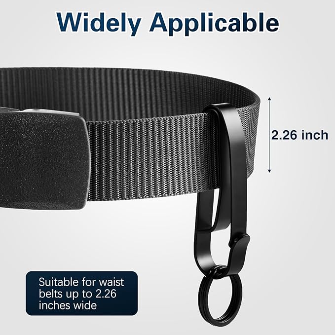 Duty Belt Key Holder, 2PCS Premium Duty Belt Key Clip, Upgraded Quick Release Key Keeper with Key Ring for Police and Law Enforcement Agencies