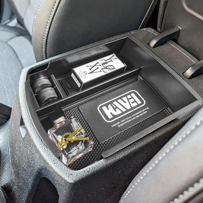 HGWEI Center Console Organizer Compatible with Hyundai Kona 2018 2019 2020 2021 2022 2023 Interior Accessories, ABS Armrest Storage Box Glove Container Insert Tray (Not for Kona EV)
