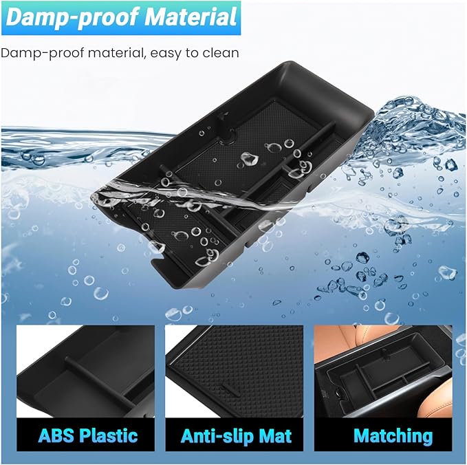 Center Console Organizer Compatible with 2025-2026 Toyota Camry Accessories, Armrest Storage Box Glove Organizer Tray Secondary Insert with Coin and Sunglasses Holder
