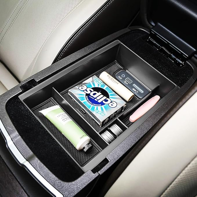 HGWEI Center Console Organizer Compatible with Dodge Charger/Chrysler 300C 2011-2023 Armrest Storage Box Secondary Insert Tray Interior Accessories, Black