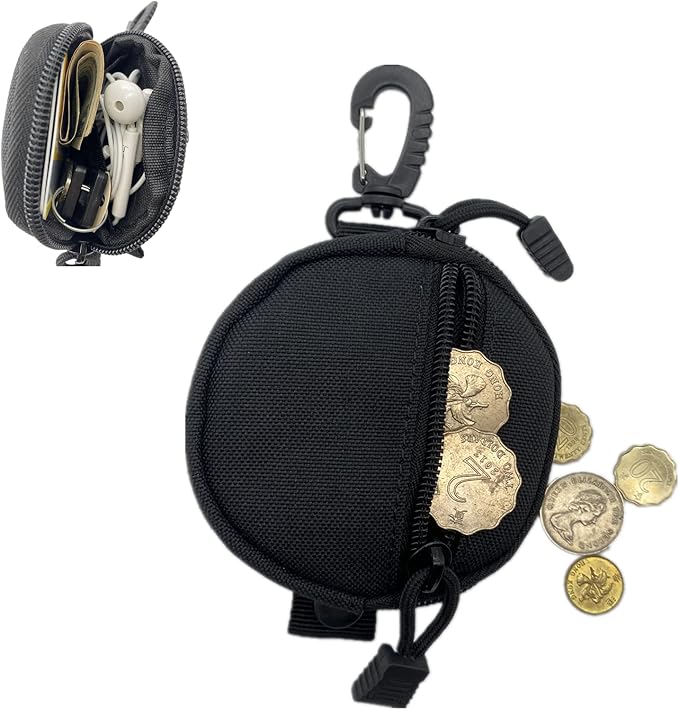 Small EDC Pouch EDC Bag Molle Pouch Tactical Wallet, Molle Accessories, Coin Pouch Coin Purse, Key Case, Tactical Keychain Pouch, Earphone Case, Military Gear Waterproof