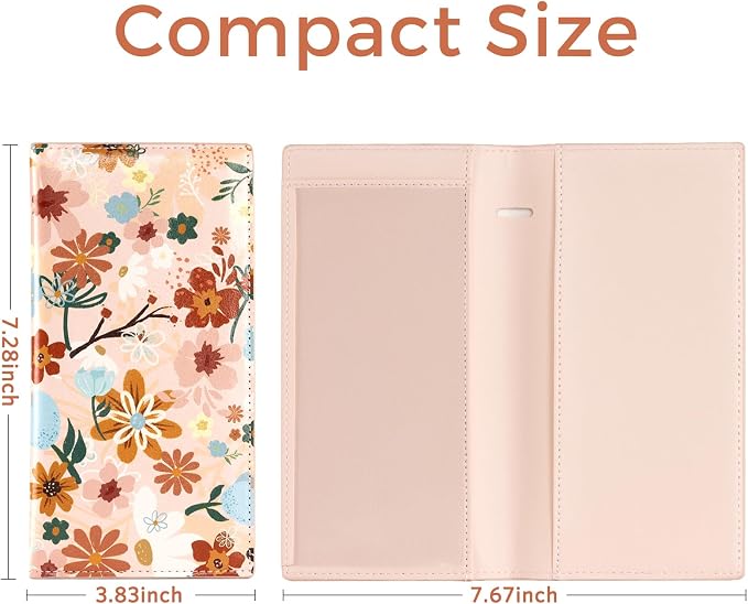 CoBak Premium Leather Checkbook Cover - RFID Blocking, Classic Design, Slim & Durable - Perfect for Personal & Business Checks