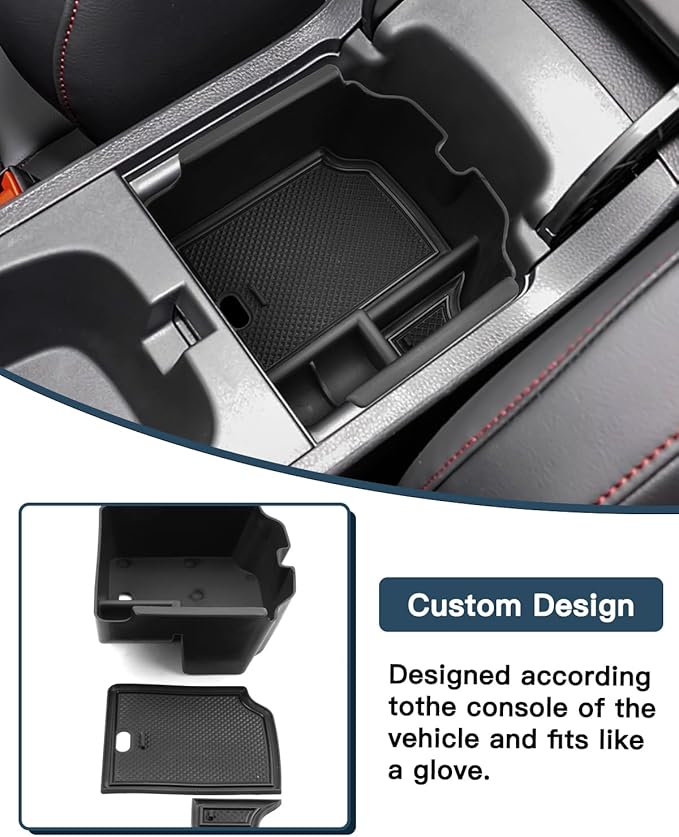 2022-2026 Civic Si Center Console Organizer for 2026 Honda Civic Si Accessories ABS Armrest Console Glover Tray Compatible with 2022 2023 2024 2025 2026 Honda Civic Si & Civic Type-R(Only for Manual)