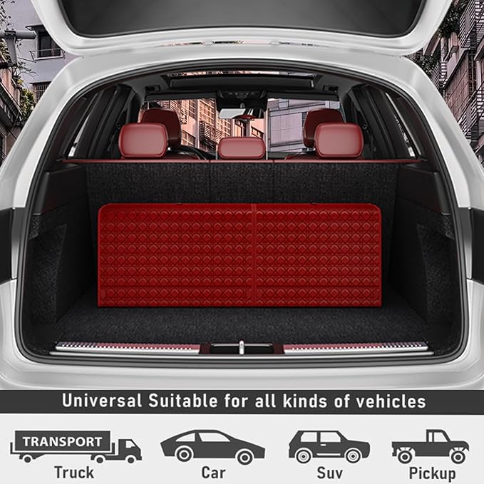 Aiuwo Trunk Organizer for Car,Car Trunk Organizer and Storage for SUV,Truck,MPV Collapsible Multi Compartment Extra Large capacity and Adjustable (Red, Large)