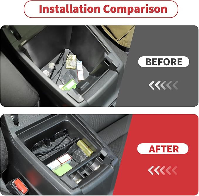Linskip Center Console Organizer Tray with Non-Slip Mat Compatible with Chevy Colorado & GMC Canyon 2023 2025 2026+, Console Insert Storage Tray for Colorado & Canyon Interior Accessories