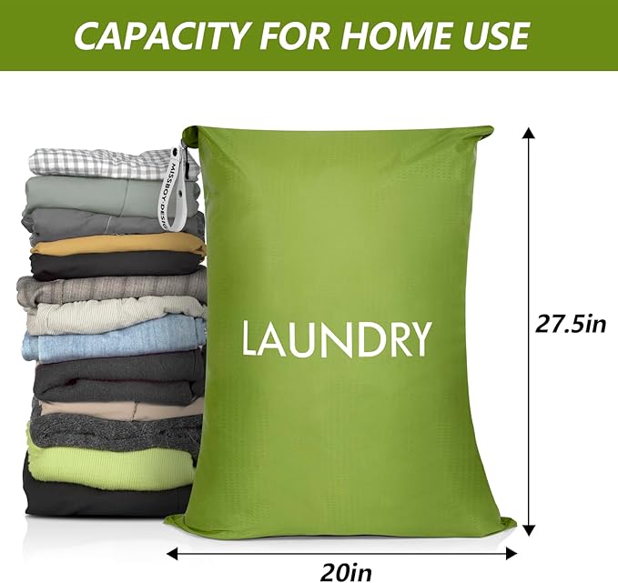 MissBoy Travel Laundry Bag with Zipper, Odor-Isolating & Splash-proof Dirty Clothes Organizer for Suitcase, Lightweight Foldable Wet Dry Bag for Gym, Camping, and Swimming
