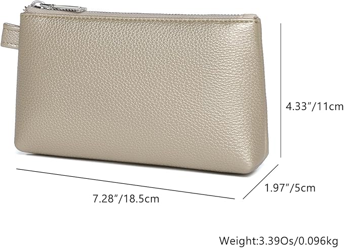 PU Leather Makeup Simple and Convenient Handbag Small Exquisite Storage Bag (PU/Pearl White Tea)