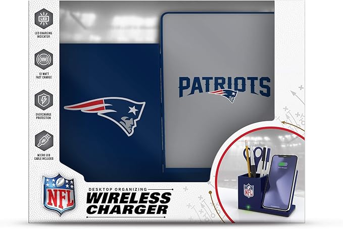 SOAR NFL Unisex Wireless Charging Stand and Desktop Organizer