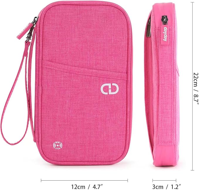 Family Passport Holder Organizer, RFID Blocking Travel Document Case, Lightweight Large Passport Cover Case Waterproof Bag Document Organizer for Women & Men