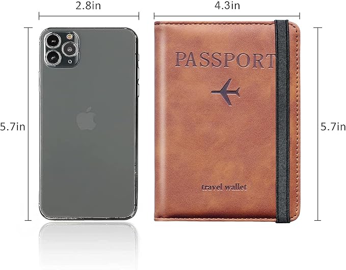 Passport Holder for Travel Women and Men RFID Passport Holder with Card Slots Holder Passport Case Passport cover Passport Wallet Travel Essentials and Accessories