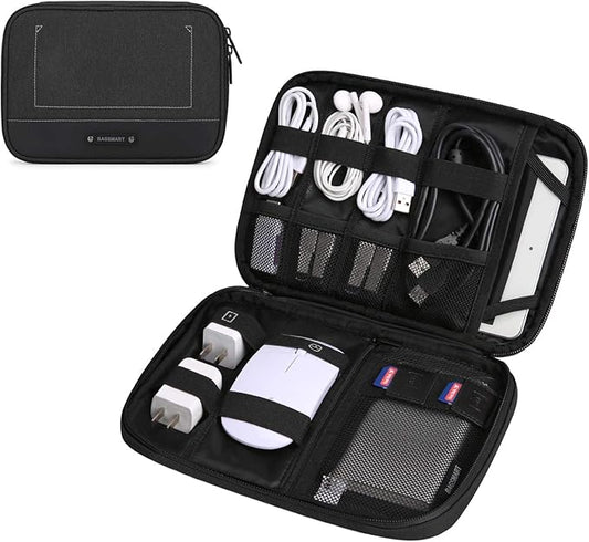 BAGSMART Electronic Organizer Travel Cable Organizer Electronics Accessories Cases for 7.9 inch iPad Mini, Cables, Chargers, USB, SD Card