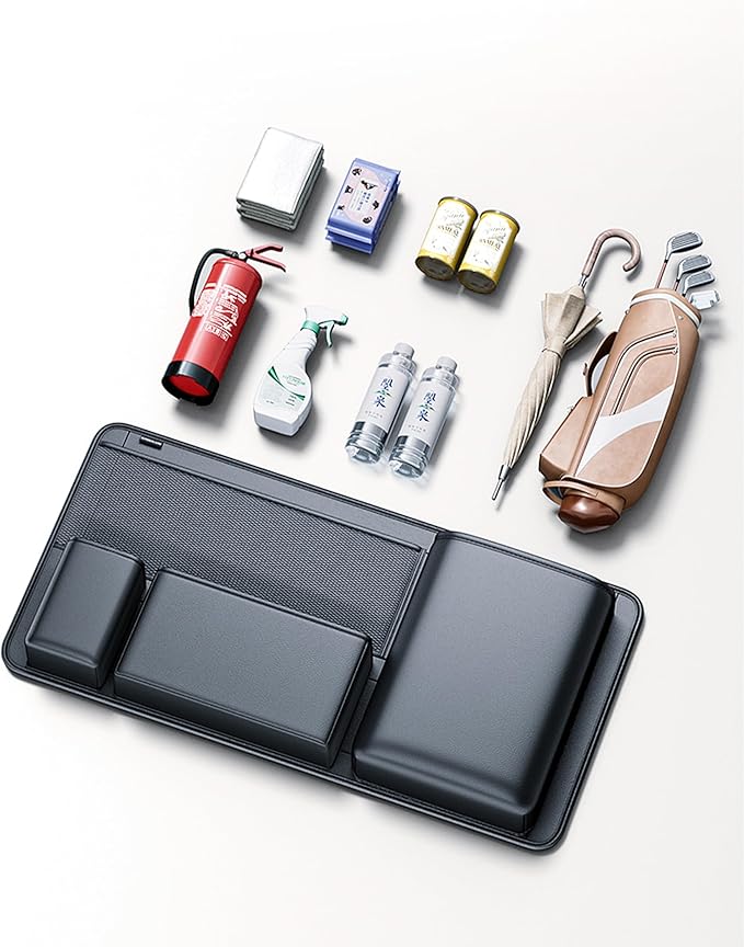 PU Leather Hanging Trunk Organizer - Sturdy Non-Sagging Car Trunk Organizer for SUV Sedan Truck - Waterproof Easy Clean Backseat Organizers Hanging Storage