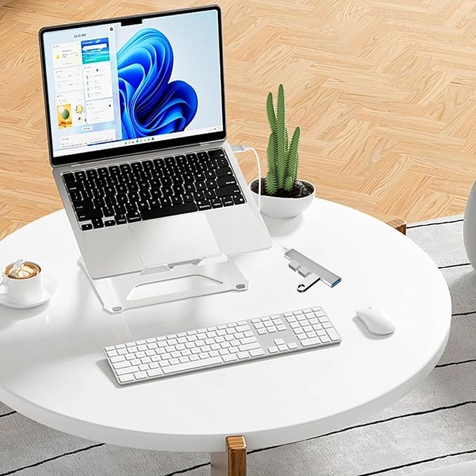 4 Ports USB C to USB Hub, Aluminum Type C to USB A 3.0 Adapter, Plug and Play USB Extender for MacBook Pro/Air, Laptop, Keyboard and Mouse