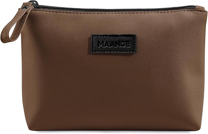 Cosmetic Bags for Women Small Makeup Bag for Purse Pu Leather Makeup Pouch Travel Makeup Bag with Zipper Make Up Bag for Travelling
