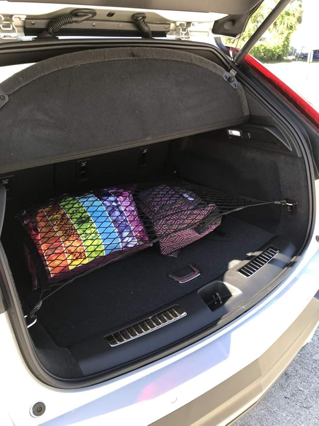 Floor Style Automotive Elastic Trunk Mesh Cargo Net for Cadillac XT4 2019-2025 - Premium Trunk Organizer and Storage - Luggage Net for Crossover
