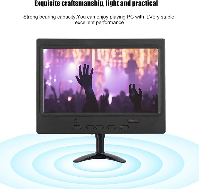 Monitor Stand,Universal 7-11.6inch Desktop Computer Monitor Holder,LCD Desk Mount,ABS Metal PC Monitor Arm Mount,Light Weight,Easy to Carry,Black